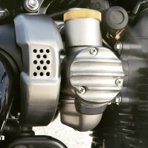Motone Throttle Body Side Covers - Ribbed - Raw Finish 2