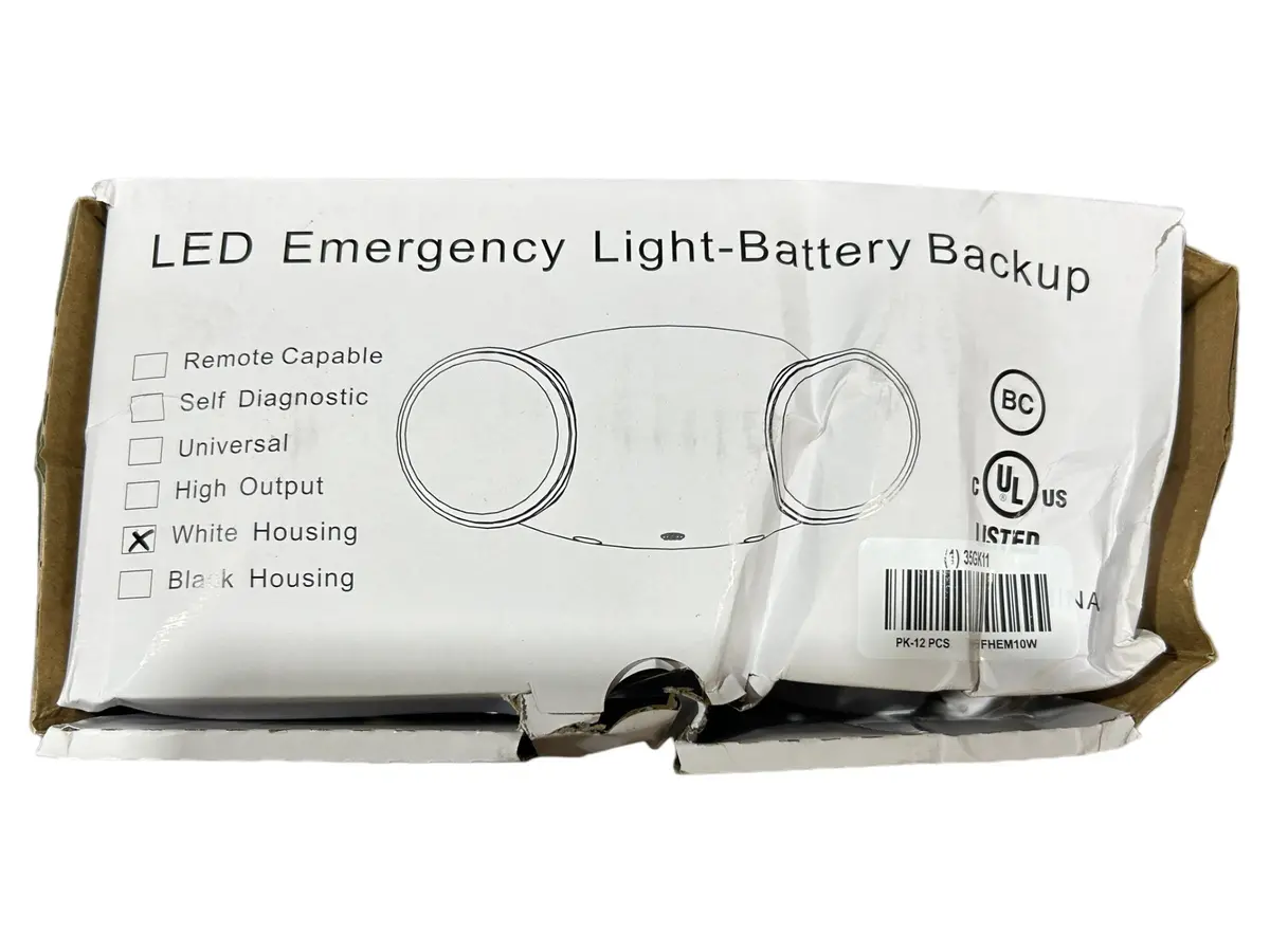 Emergency Light, Led, Damp Location Rated, 0.54 W Lamp Watt, 120/277V Ac, 1.08 W Emergency Watt 1