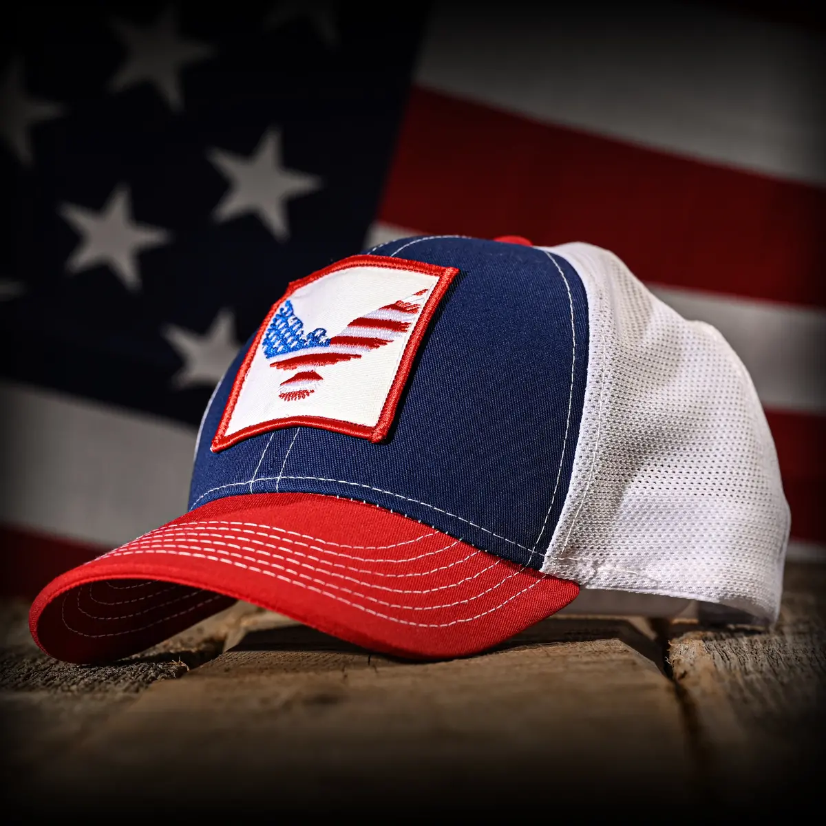 Freedom Eagle Red White & Blue Trucker Hat 1