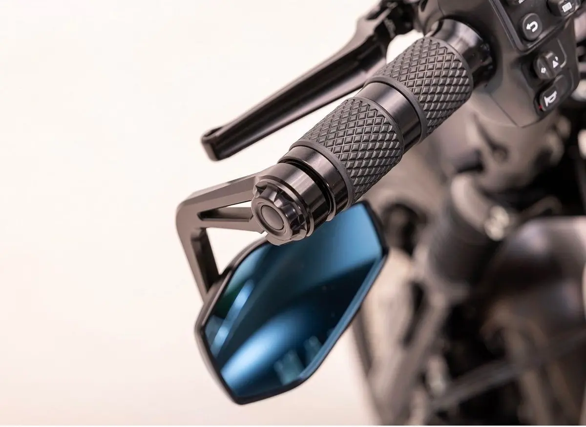 Wunderkind 2 Stripe Bar End Mirror - Black 2