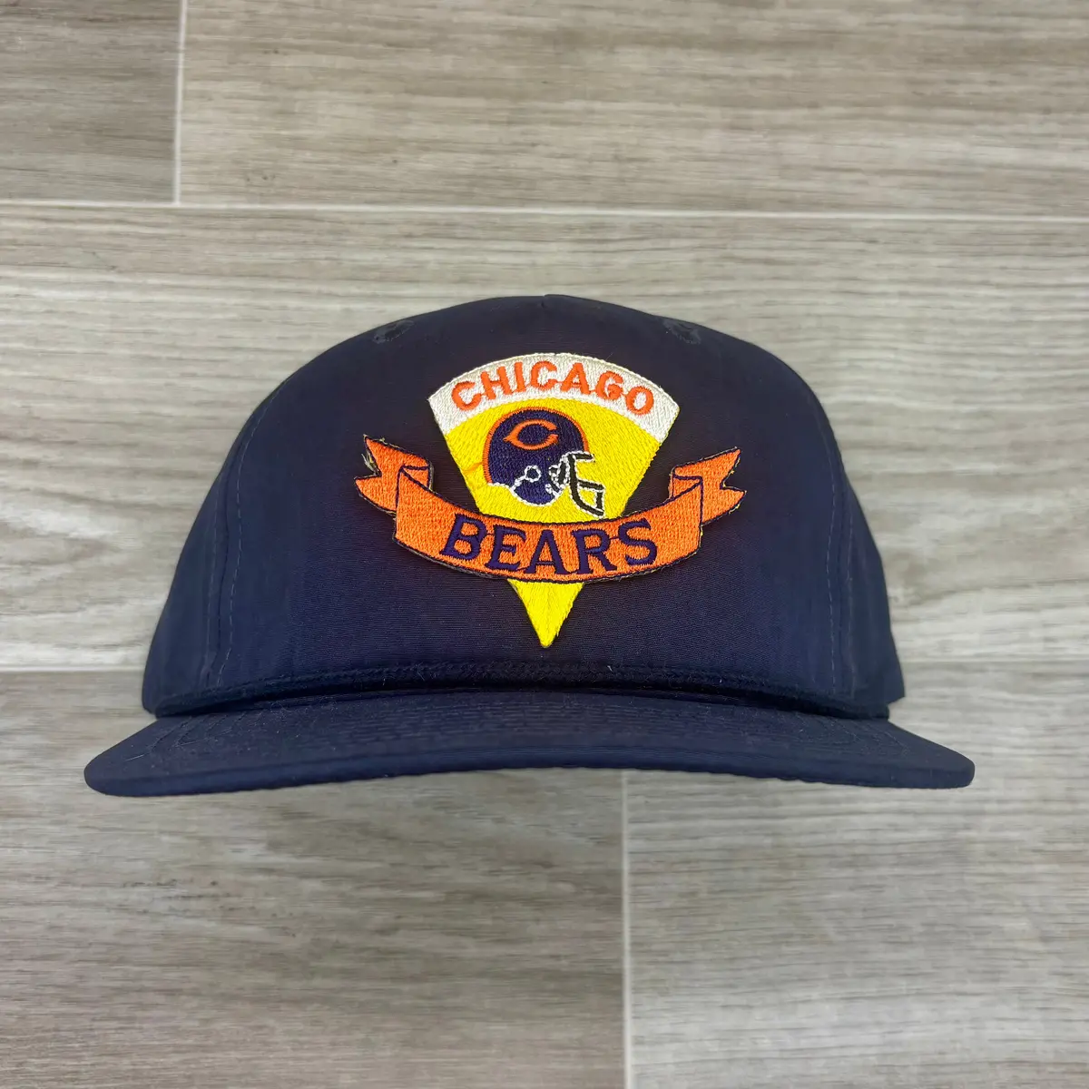 Vintage 90S Chicago Bears Pennant On Blue Classic Rope Hat 1