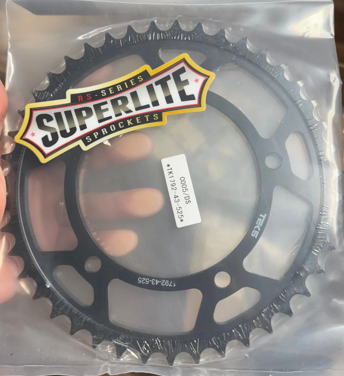 Superlite Tek-5 Series Black Steel Rear Sprocket - 2001-2015 Triumph Bonneville, Scrambler, Thruxton - 525 Pitch 2