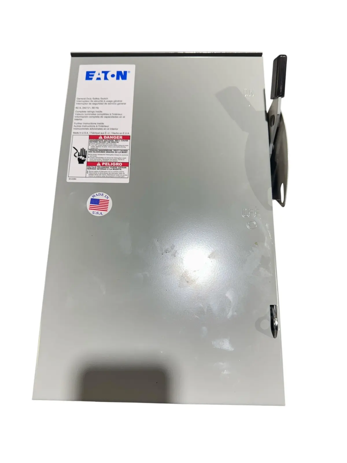 Eaton Dg222nrb, Fused Safety Switch, 14,400W, 120/240V, 60Hz 1