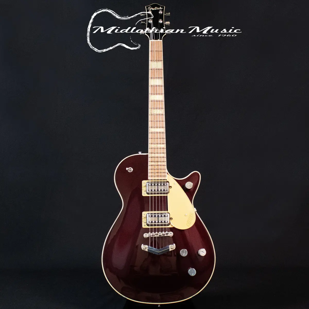 Gretsch G6228 Players Edition Jet Bt W/V-Stoptail + Case - Dark Cherry Metallic Gloss Finish 1