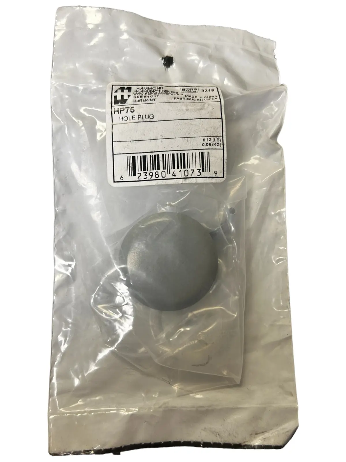 Hammond Manufacturing, Hp75, Hole Plug - New In Original Packaging 1