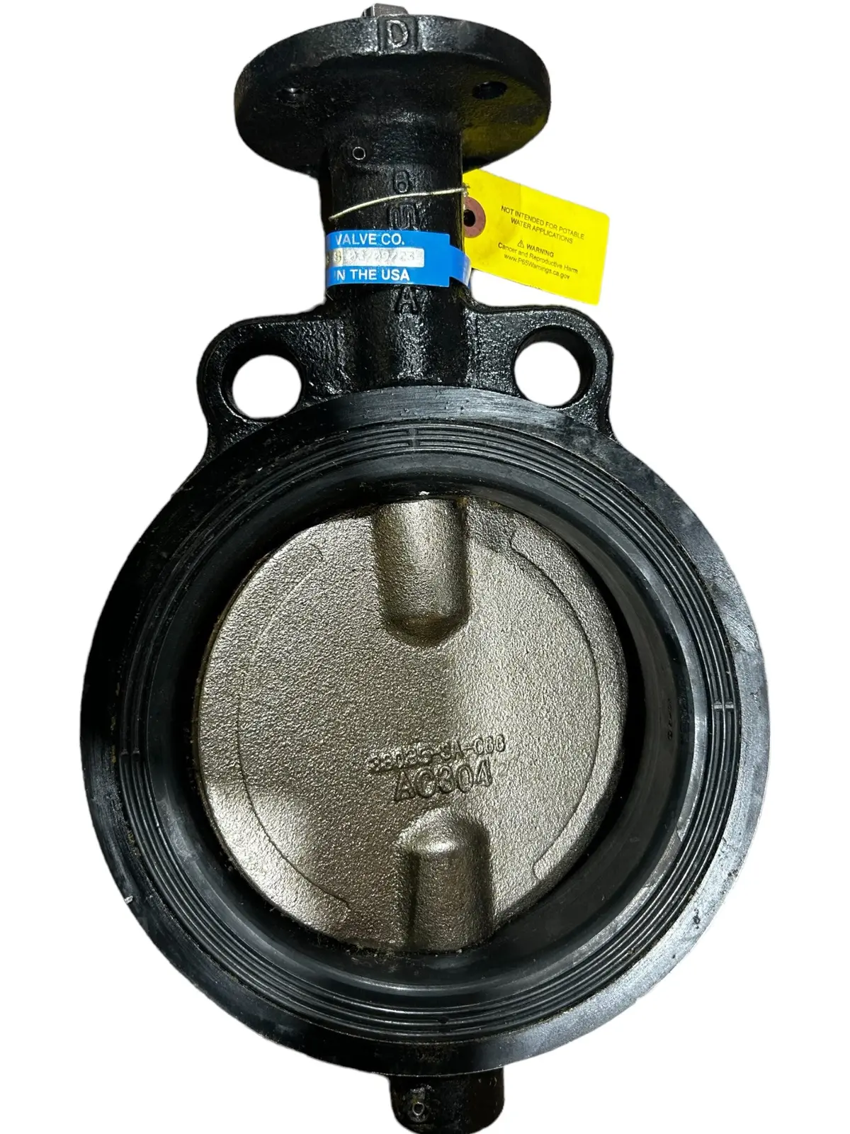 Milwaukee Valve, Hw232b, Butterfly Valve, H, Wafer Style, Ductile Iron, 6 In Pipe Size 1