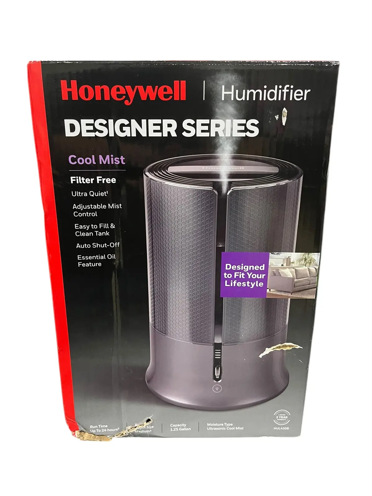 Honeywell, Designer Series, Cool Mist, Humidifier, Hul430b 1