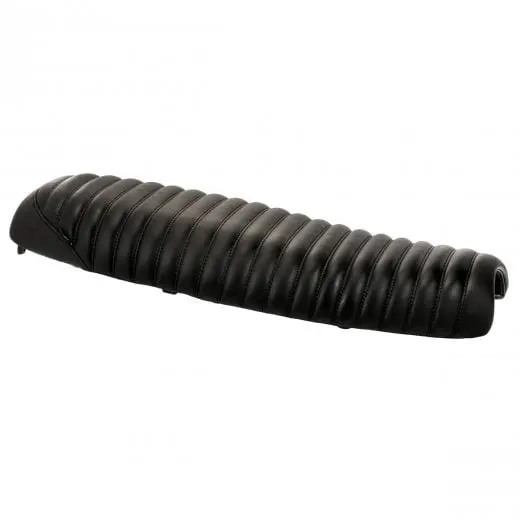 Motone Krait Mk Ii Skinny Seat - Ribbed - Triumph Bonneville, Scrambler And Thruxton- Black 1
