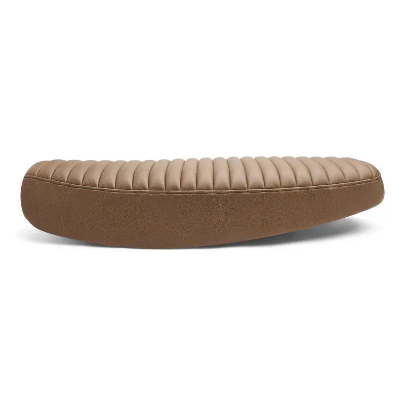 British Customs True Tuck And Roll Slammer Seat - Brown - Street Twin, T120, T100, Street Scrambler 1