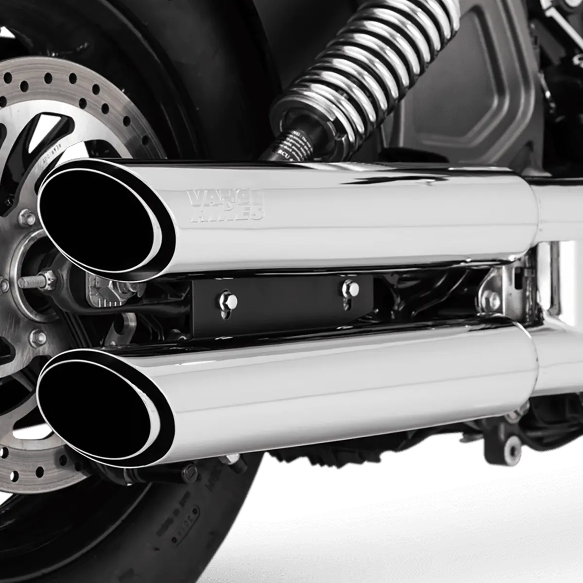 Vance & Hines Twin Slash 3” Mufflers - Chrome - Indian Scout / Scout Bobber 2017-2024 1