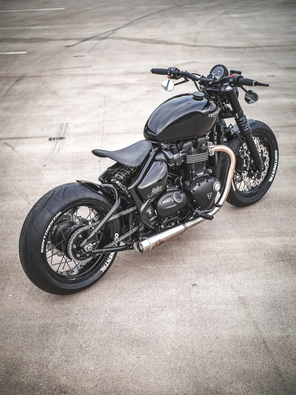 Classicbike Raisch Bobber Race Rear Fender - Matte Black 2