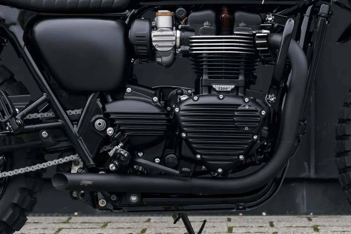 Motone H-Bomb Full Exhaust - Black Cerakote - 2016+ Bonneville T100 / T120 1