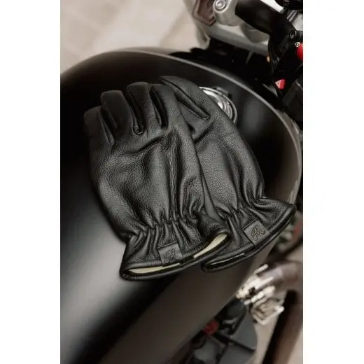 Motone Spirit - Motorcycle Riding Gloves - Analine Leather - Black 3