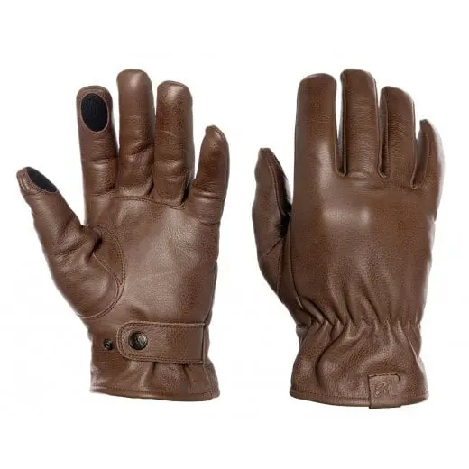 Motone Spirit - Motorcycle Riding Gloves - Analine Leather - Chocolate Brown 1