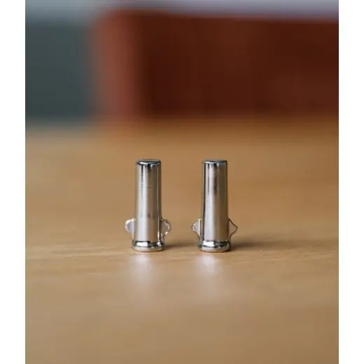 Motone Ballista Hot Forged Chrome Vintage Michelin Style Valve Caps 1