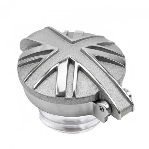 Motone Monza Gas Cap - Union Jack -  Contrast Polished 1