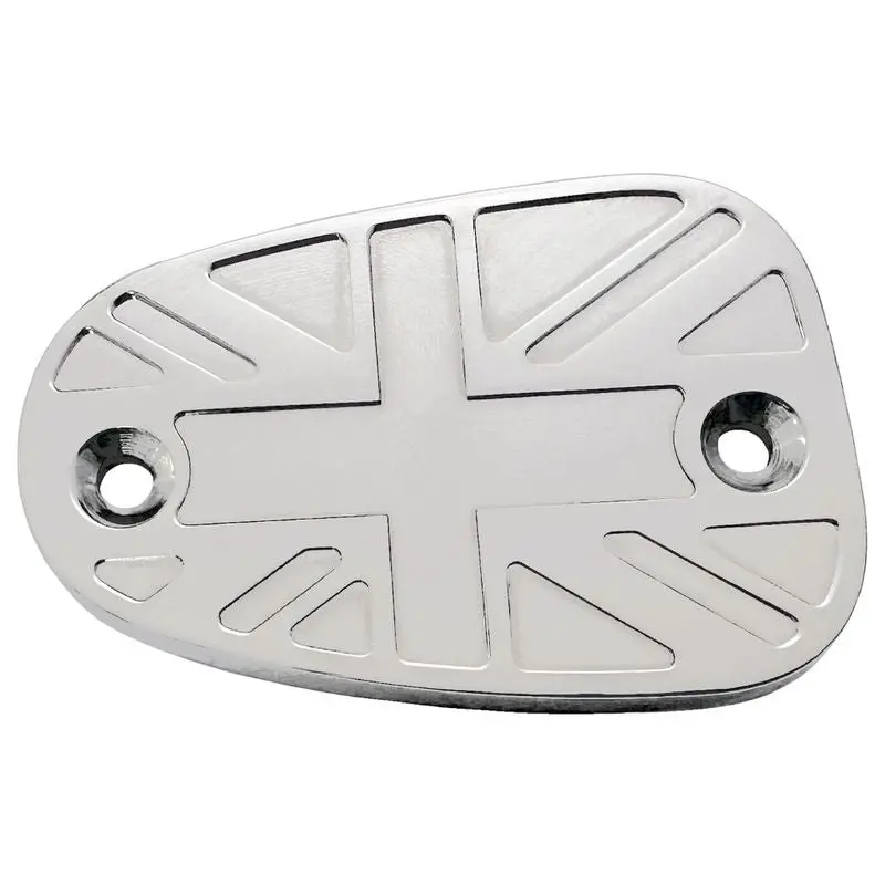 Motone Billet Brake Fluid Reservoir Master Cylinder Cap - Union Jack - Polished 1