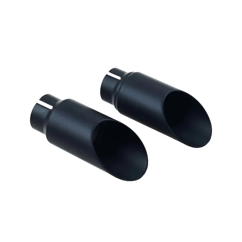 British Customs Slash Cut Tips - Black Cerakote - 2021+ Bonneville T100 / T120 1