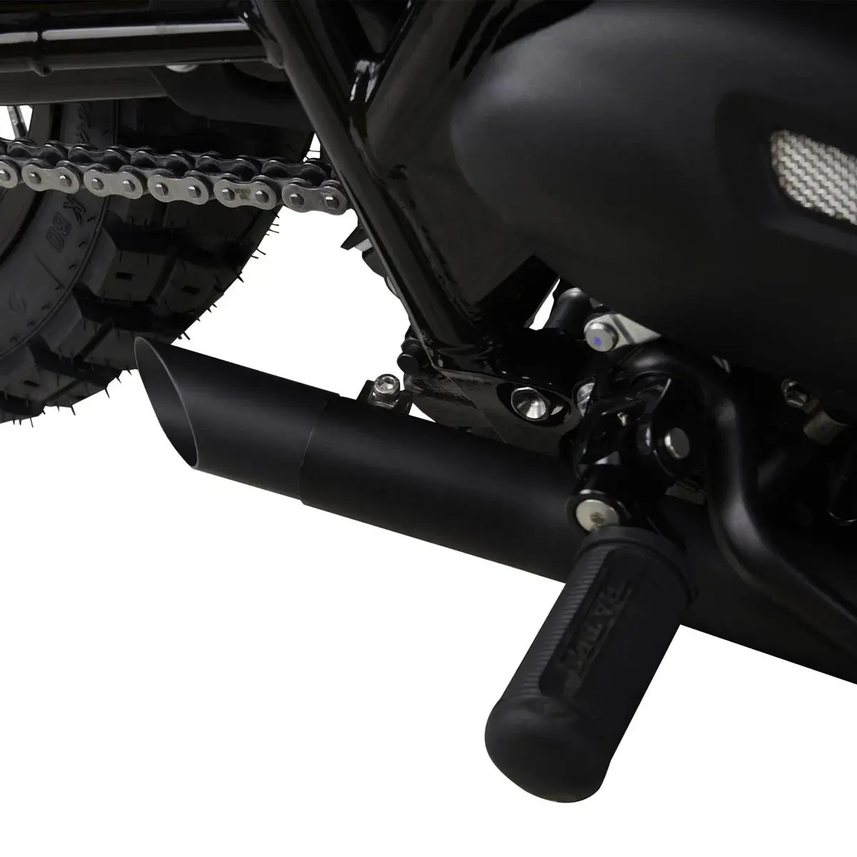 British Customs Slash Cut Tips - Black Cerakote - 2021+ Bonneville T100 / T120 2