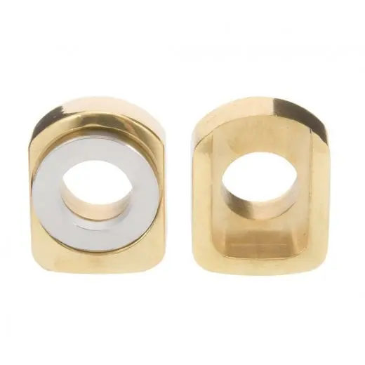 Motone Rear Axle / Chain Adjusters - Brass 1