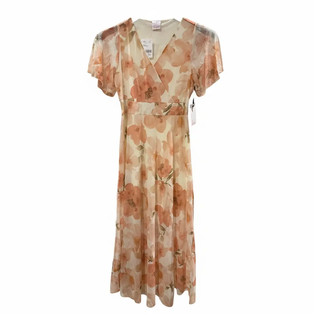 Luna Women’S Peach Flower Dress 1