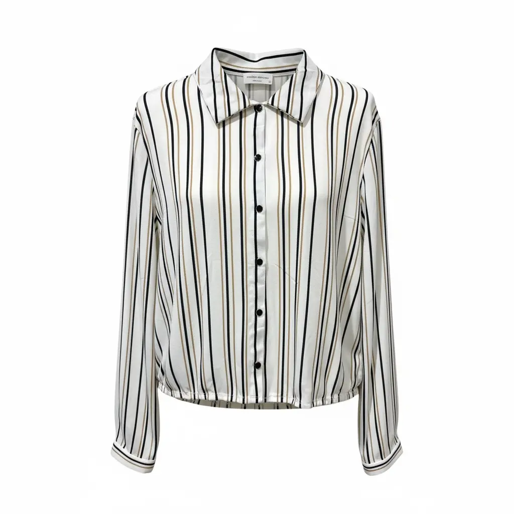 Modern Attraction Women’S Black And Tan Striped Shirt 1