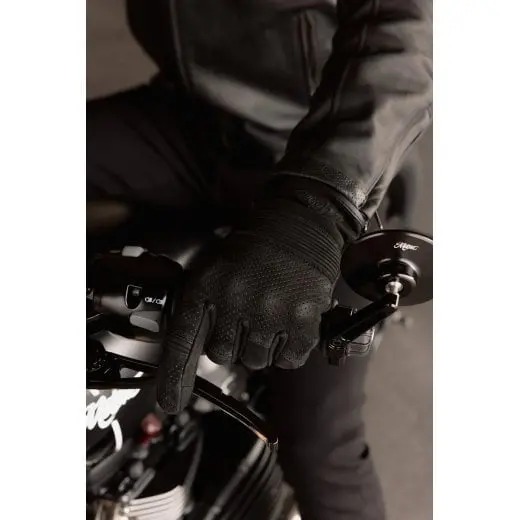 Motone Wraith - Motorcycle Riding Gloves - Nubuck Leather - Black 3