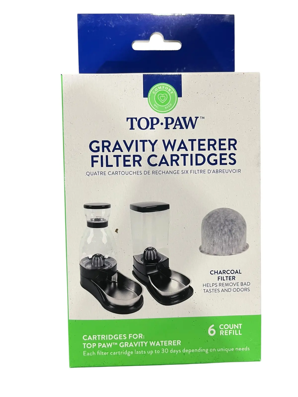 Top Paw, Gravity Waterer, Filter Cartridges, 6Pk 1
