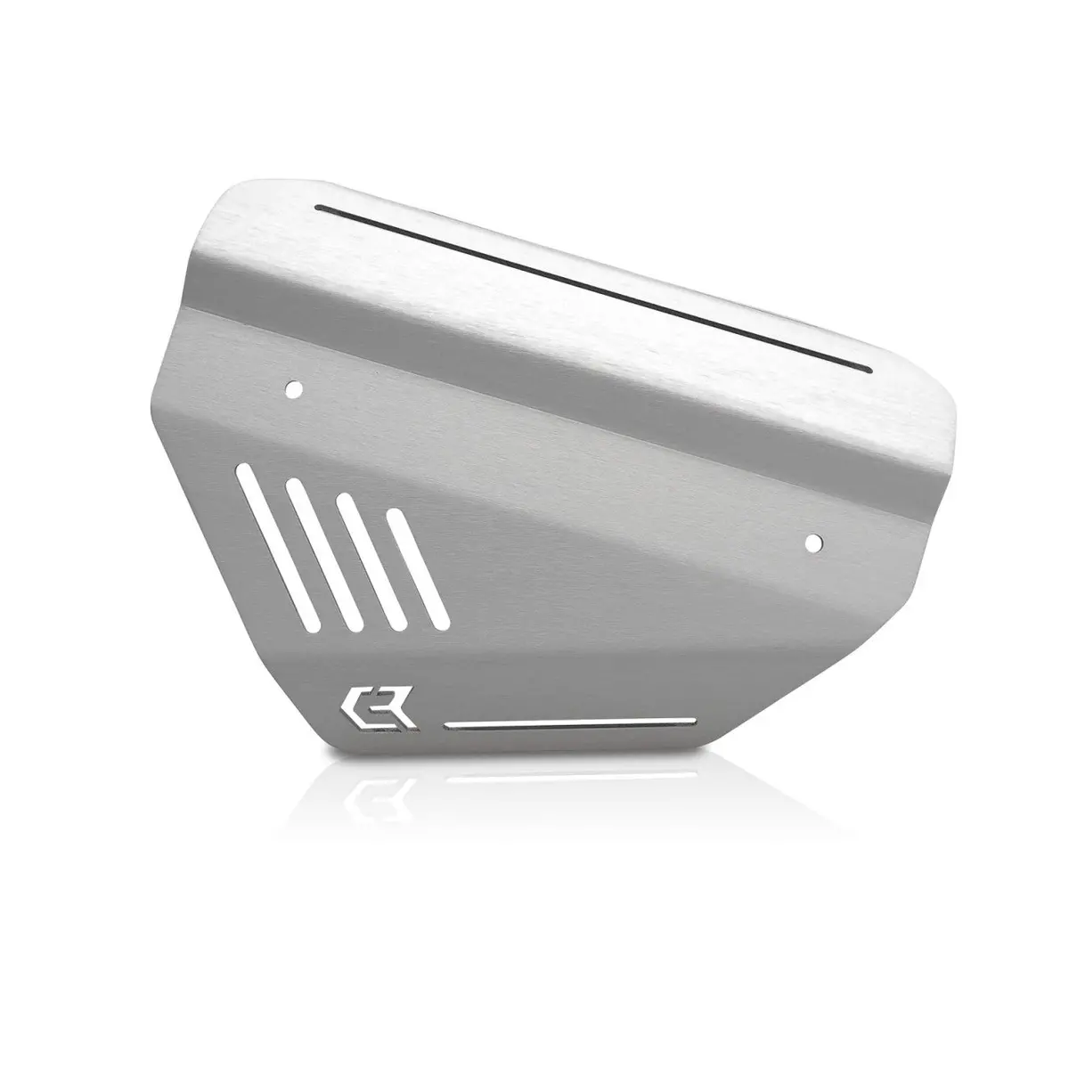 Classicbike Raisch Retro Exhaust Heat Shield - Raw Aluminum - Triumph Scrambler 1200 Xe / Xc / X 1