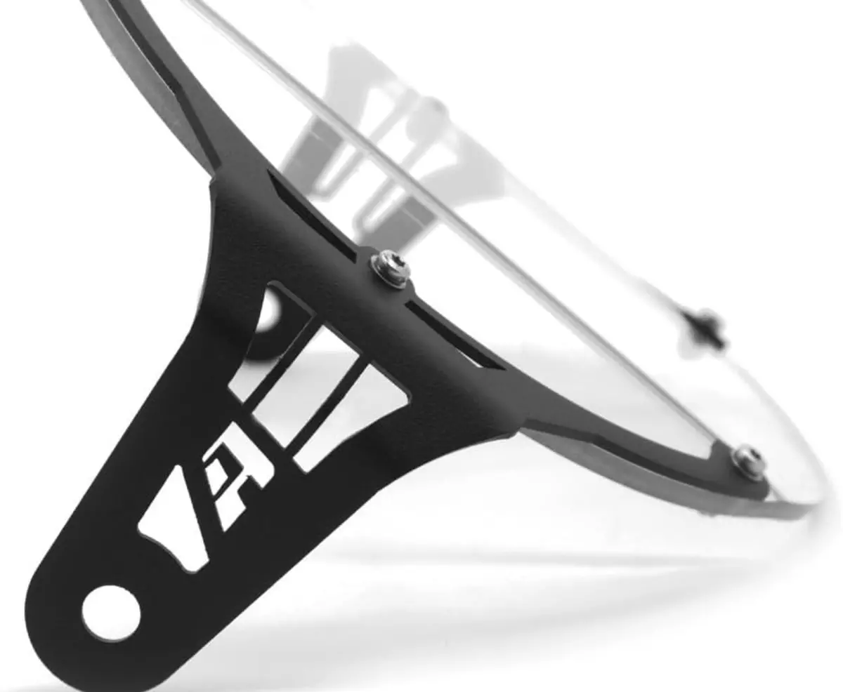 Altrider Clear Headlight Guard - Black - Triumph Bonneville, Thruxton 2