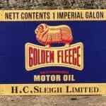 Embossed Golden Fleece Sign 1