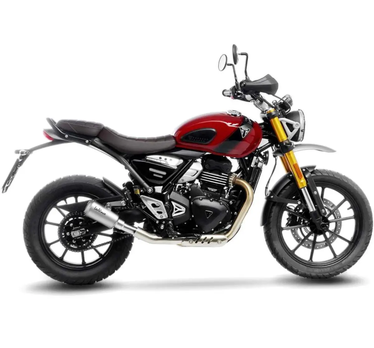 Leo Vince Lv-10 Slip On Exhaust - Stainless - Triumph Scrambler 400 X / Speed 400 1