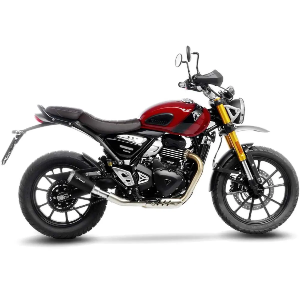 Leo Vince Lv-10 Slip On Exhaust - Black - Triumph Scrambler 400 X / Speed 400 1