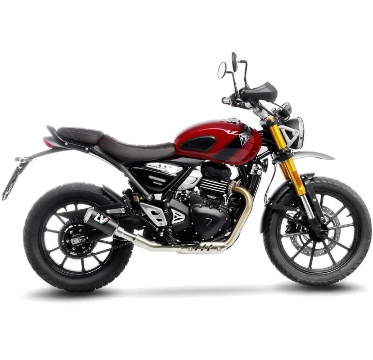 Leo Vince Lv-10 Slip On Exhaust - Carbon Fiber - Triumph Scrambler 400 X / Speed 400 1