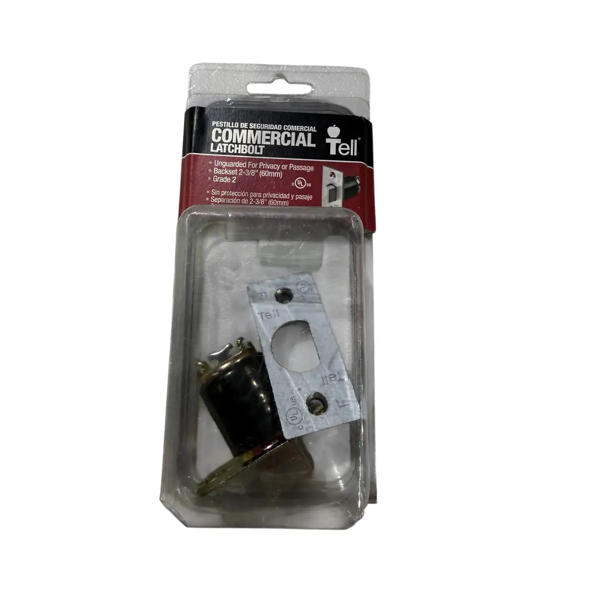 Tell Manufacturing Cl100185 2-3/4  Satin Stainless Steel Unguarded Cylindrical Latch Bolt 1