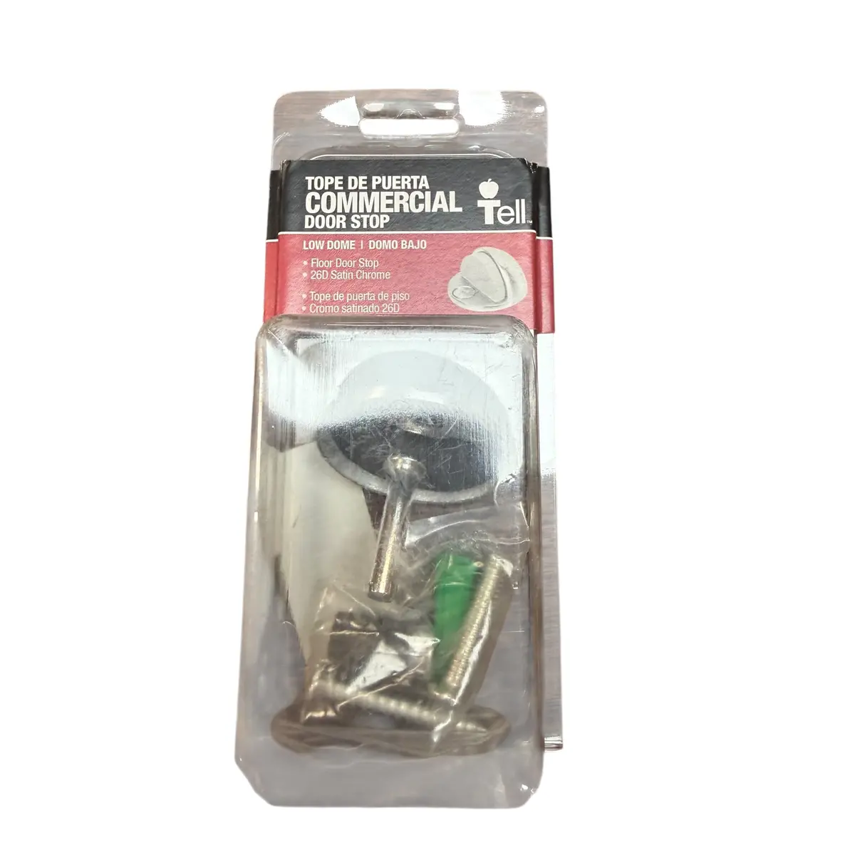 Tell Manufacturing Low Style Floor Stop Doorstop Dt100033 - Satin Chrome Cast - Pack Of 1 1