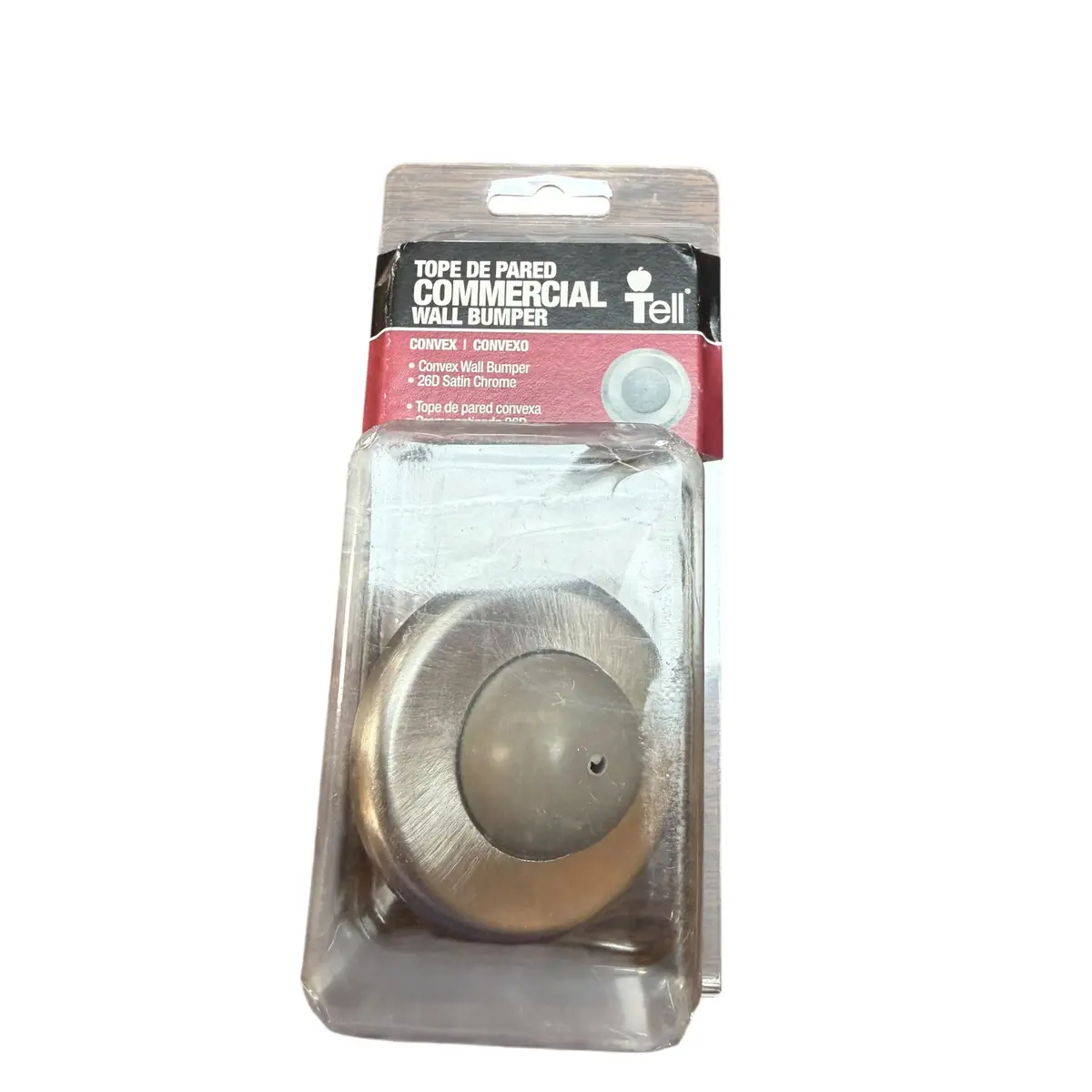 Tell Manufacturing Tell Convex Wall Bumper Satin Chrome Finish 26D (Dt100085) 1