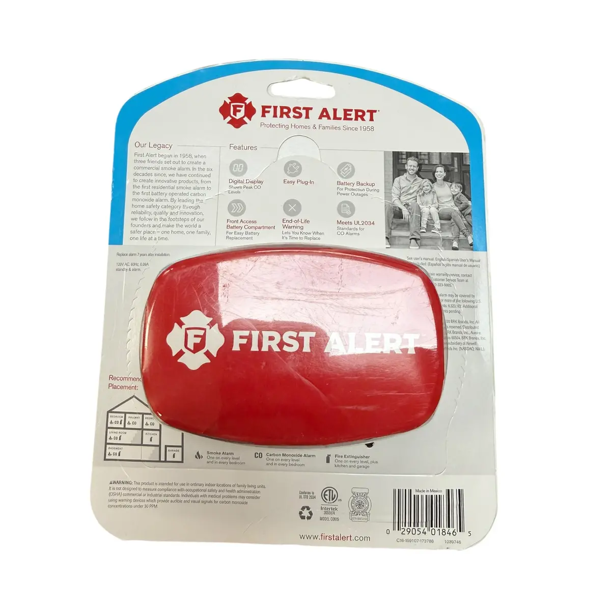 First Alert Plug-In Co Alarm W Digital Display 2