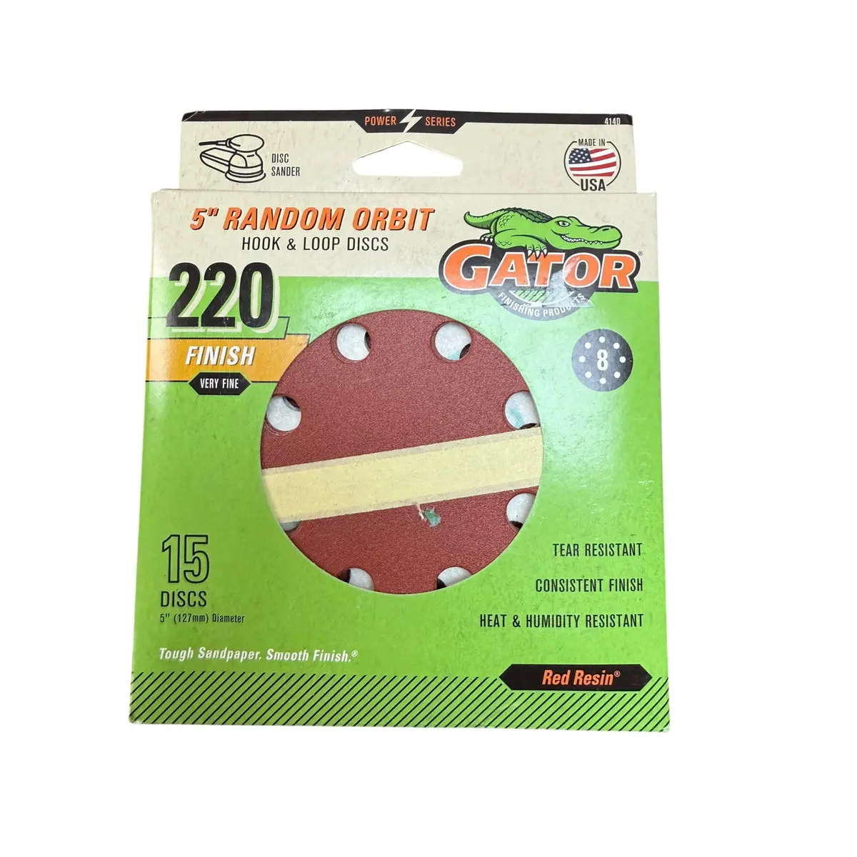 Ali Industries Gator 4140 Sanding Disc  5 In  220 Grit 1