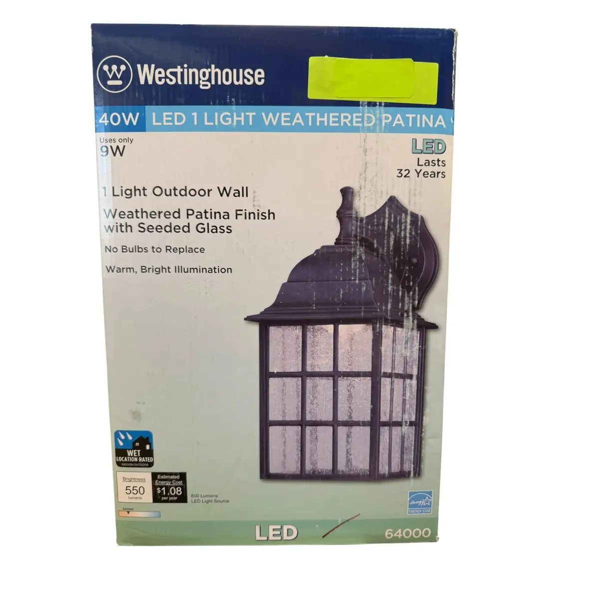 Westinghouse Lighting Corp 9W Pat Led Wall Lantern 1