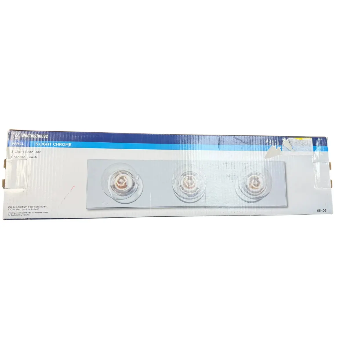 Westinghouse Lighting 6640600 Three-Light Interior Bath Bar, Chrome Finish 1