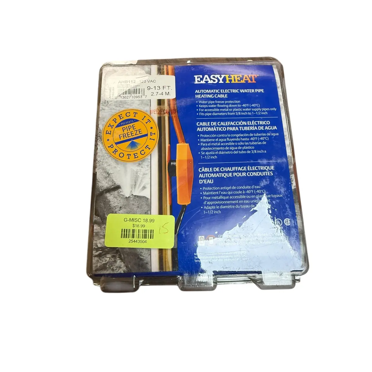 Easyheat Ahb-112 12 Foot Heat Cable 1