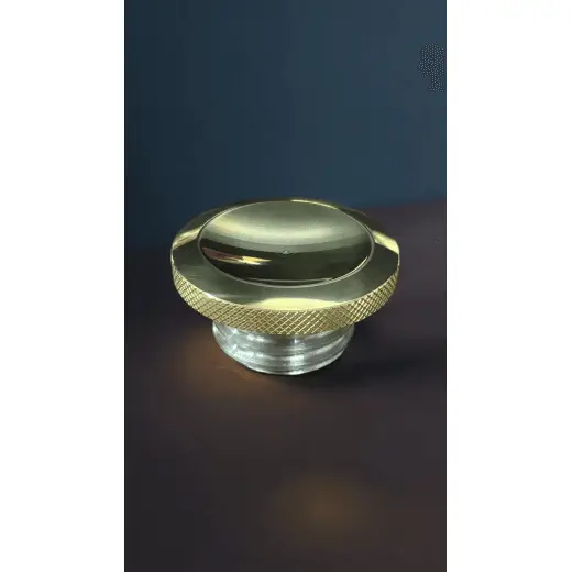 Motone Jetson Dished Low Profile Gas Cap - Brass - Triumph Classics 1