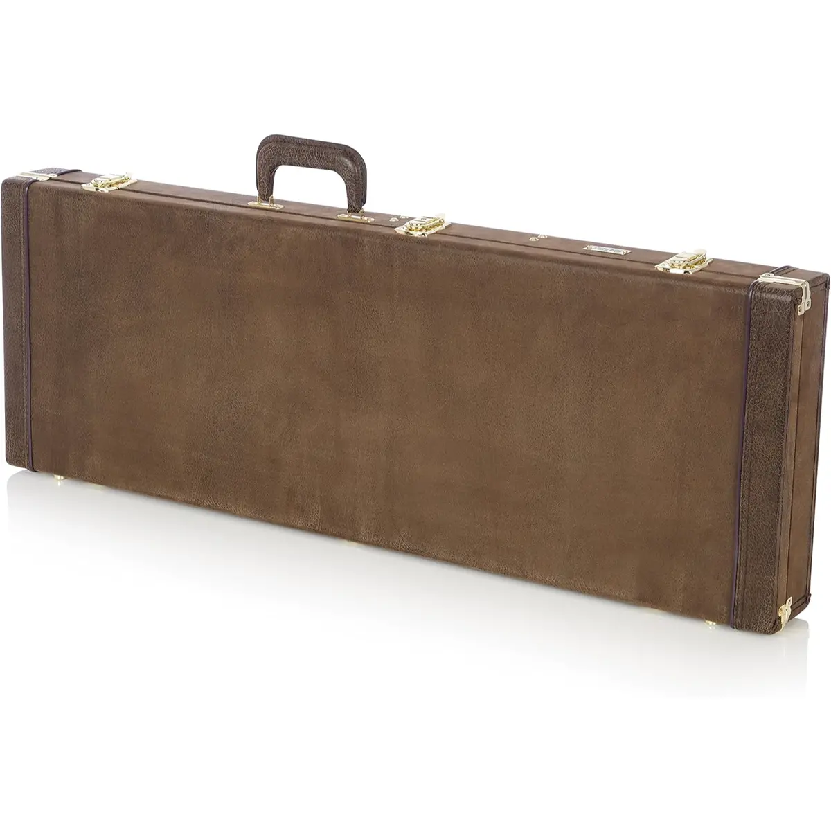 Gator - Deluxe Wood Case For Electric Guitars - Vintage Brown Exterior (Gw-Elec-Vin) 1