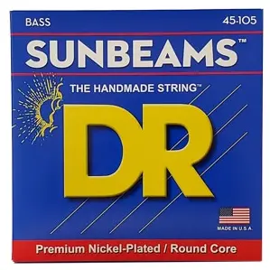 Dr Strings - Nmr-45 Sunbeams - Nickel-Plated 4-String Bass Guitar Strings - .045-.105 Medium (1 Pack) 1