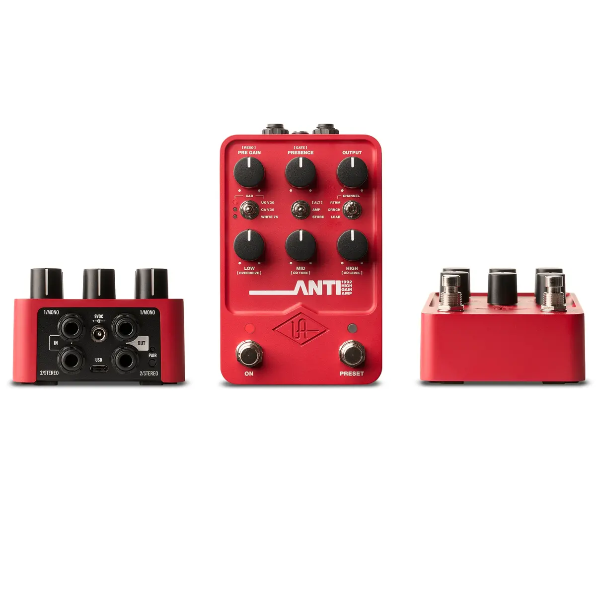 Universal Audio - Uafx - Anti - 1992 High Gain Amp Pedal - Red Finish 1