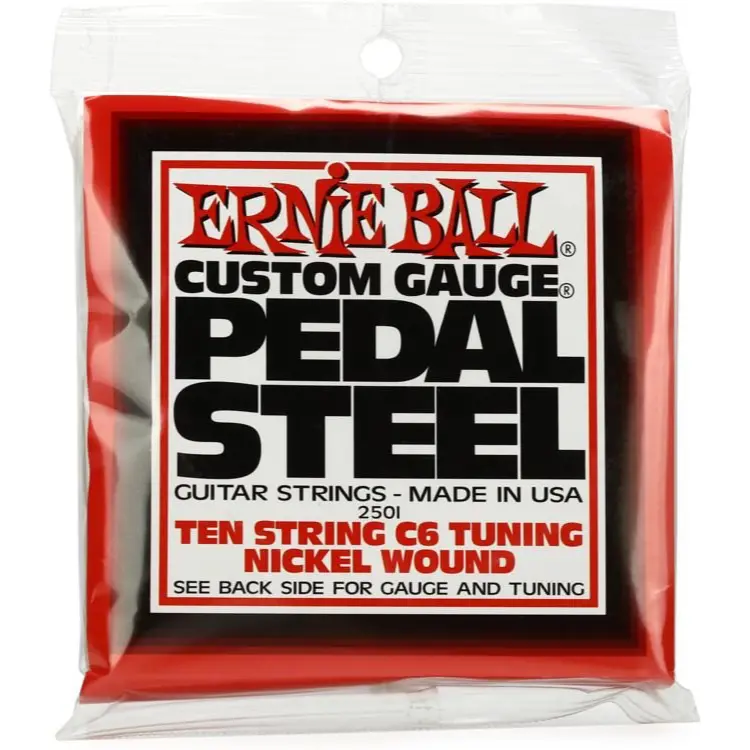 Ernie Ball - 2501 - Pedal Steel C6 Tuning Nickel Wound Guitar Strings - .012-.066 - 10-String 1