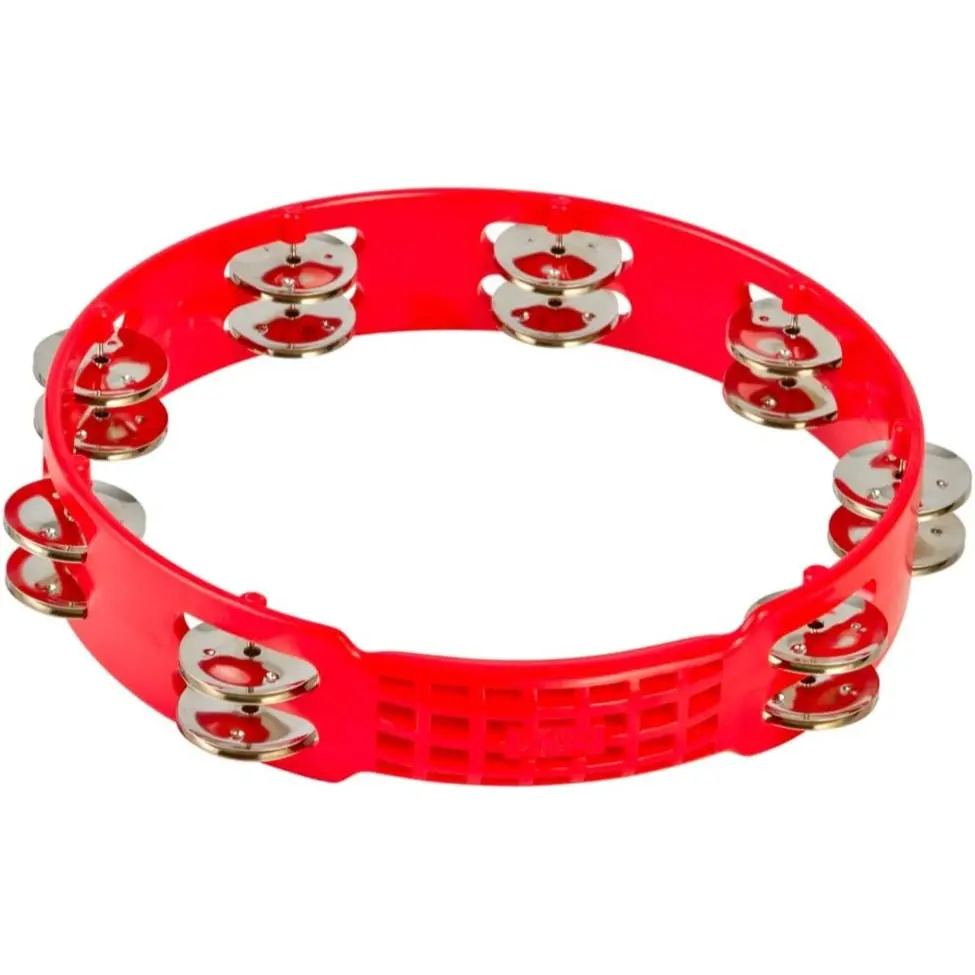 Latin Percussion - Lpa191 10" Double Row Tambourine - Red Finish 1