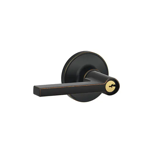 Schlage, Residential, J54 Sol 716, J54, Solstice, Keyed Entry, Lever, Lock, Aged Bronze - New In Box 1