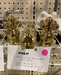 Faucet 2 Handle Moen Polished Brass In-Store-Pickup-Only 1